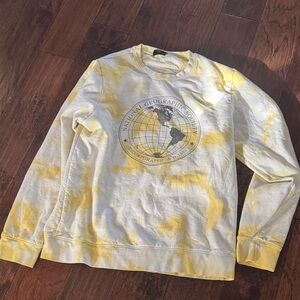 National Geographic Men's Yellow Tie-Dye Crewneck Sweater